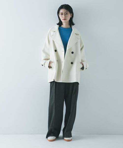 ★新品★ URBAN RESEARCH＊スーパー100メルトンPコート スーパー100メルトンPコート（ピーコート）｜URBAN RESEARCH