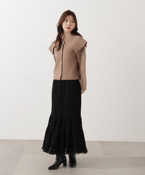 PROPORTION BODY DRESSING（プロポーションボディドレッシング）の「【青島心さん着用】シャーリング切り替えスカート / 1215220006（スカート・レディース・ホワイト系その他/ブラック・P/S/MEDIUM）」の17枚目の写真