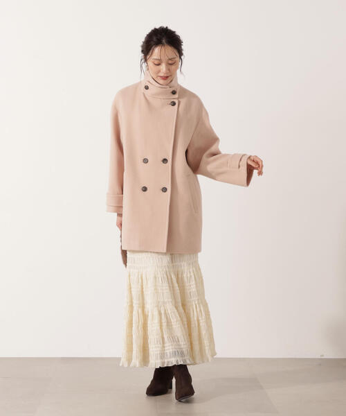 PROPORTION BODY DRESSING（プロポーションボディドレッシング）の「【青島心さん着用】シャーリング切り替えスカート / 1215220006（スカート・レディース・ホワイト系その他/ブラック・P/S/MEDIUM）」の9枚目の写真