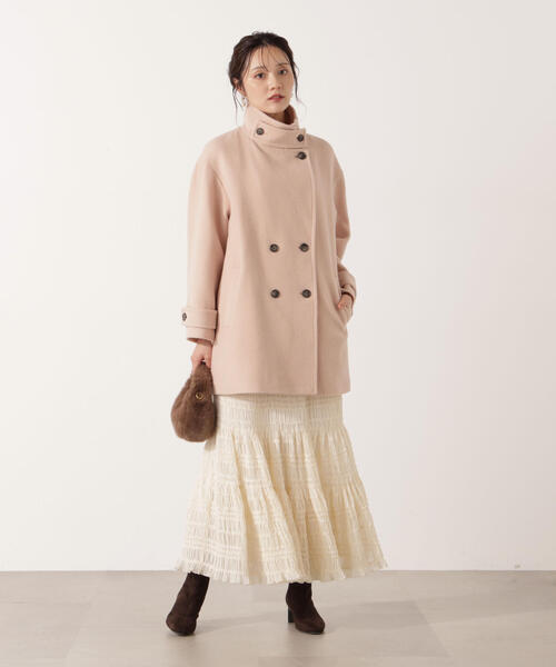 PROPORTION BODY DRESSING（プロポーションボディドレッシング）の「【青島心さん着用】シャーリング切り替えスカート / 1215220006（スカート・レディース・ホワイト系その他/ブラック・P/S/MEDIUM）」の10枚目の写真