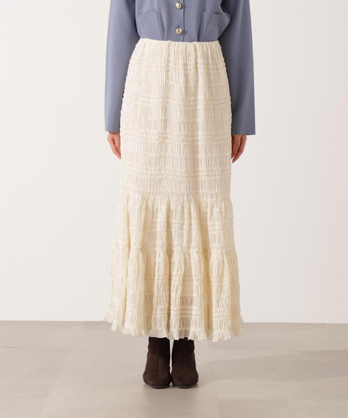 PROPORTION BODY DRESSING（プロポーションボディドレッシング）の「【青島心さん着用】シャーリング切り替えスカート / 1215220006（スカート・レディース・ホワイト系その他/ブラック・P/S/MEDIUM）」の11枚目の写真