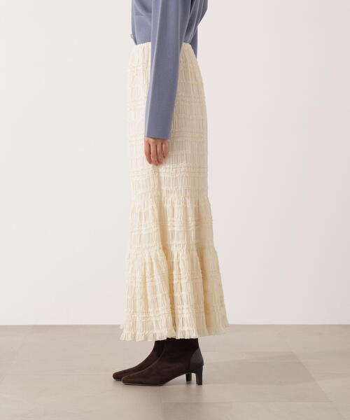 PROPORTION BODY DRESSING（プロポーションボディドレッシング）の「【青島心さん着用】シャーリング切り替えスカート / 1215220006（スカート・レディース・ホワイト系その他/ブラック・P/S/MEDIUM）」の12枚目の写真