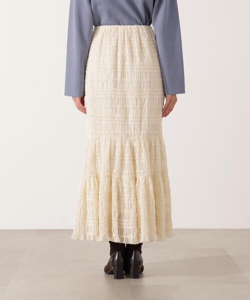 PROPORTION BODY DRESSING（プロポーションボディドレッシング）の「【青島心さん着用】シャーリング切り替えスカート / 1215220006（スカート・レディース・ホワイト系その他/ブラック・P/S/MEDIUM）」の13枚目の写真