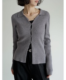 Re:EDIT | [2025AW PRE ORDER]ポロカラーニットトップス(ニット/セーター)