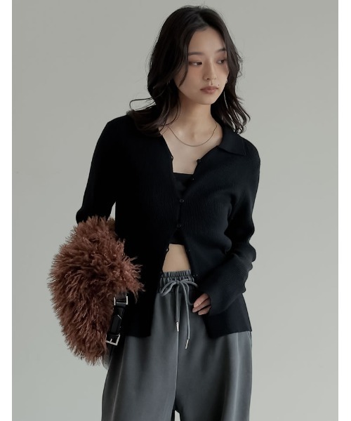 セール】[2025AW COLLECTION]ポロカラーニットトップス（ニット