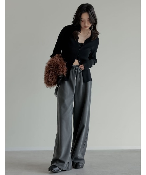 Re:EDIT（リエディ）の「[2025AW COLLECTION]ポロカラーニットトップス（ニット/セーター・レディース・ブラック/アイボリー/チャコールグレー/レッド・MEDIUM/LARGE）」の6枚目の写真