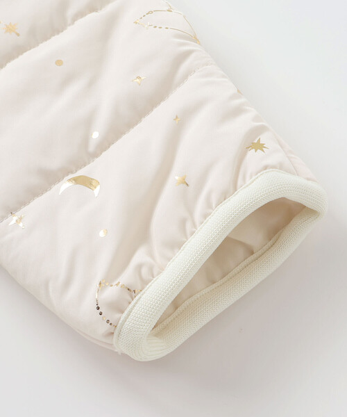 SLAP SLIP BABY（スラップスリップベビー）の「【お揃い】総柄胸刺しゅう裏フリースタフタバギーオールベビー(50~80cm)（その他ベビーウェア・キッズ・オフホワイト/ブルー・FREE）」の10枚目の写真