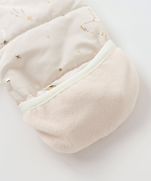 SLAP SLIP BABY（スラップスリップベビー）の「【お揃い】総柄胸刺しゅう裏フリースタフタバギーオールベビー(50~80cm)（その他ベビーウェア・キッズ・オフホワイト/ブルー・FREE）」の11枚目の写真