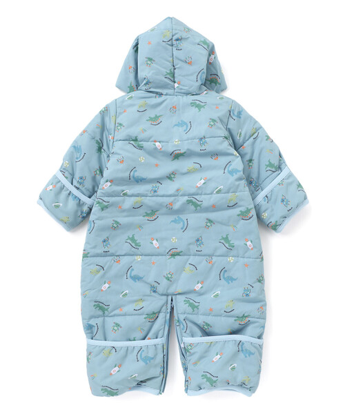 SLAP SLIP BABY（スラップスリップベビー）の「【お揃い】総柄胸刺しゅう裏フリースタフタバギーオールベビー(50~80cm)（その他ベビーウェア・キッズ・オフホワイト/ブルー・FREE）」の19枚目の写真