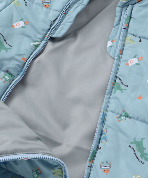 SLAP SLIP BABY（スラップスリップベビー）の「【お揃い】総柄胸刺しゅう裏フリースタフタバギーオールベビー(50~80cm)（その他ベビーウェア・キッズ・オフホワイト/ブルー・FREE）」の22枚目の写真