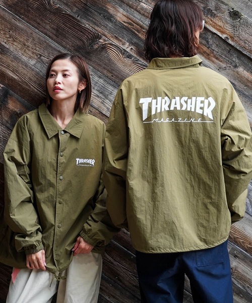 セール】NYLON COACH JACKET/THRASHER スラッシャーナイロン