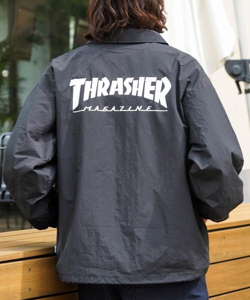 THRASHER スラッシャー　スノーボードジャケット　コーチジャケット　L THRASHER ナイロンジャケット 「THRASHER/スラッシャー