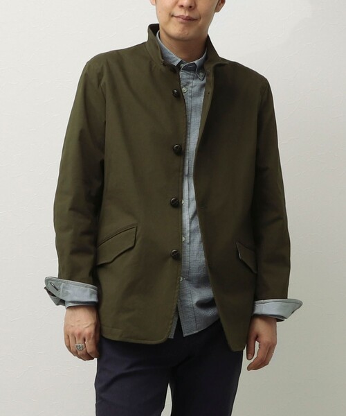 NOLLEY'S LIGHT（ノーリーズライト）の「《ビジカジ対応》スタンドブルゾン（ブルゾン・メンズ・ベージュ/ネイビー/オリーブ・S/M/L/XL）」の3枚目の写真