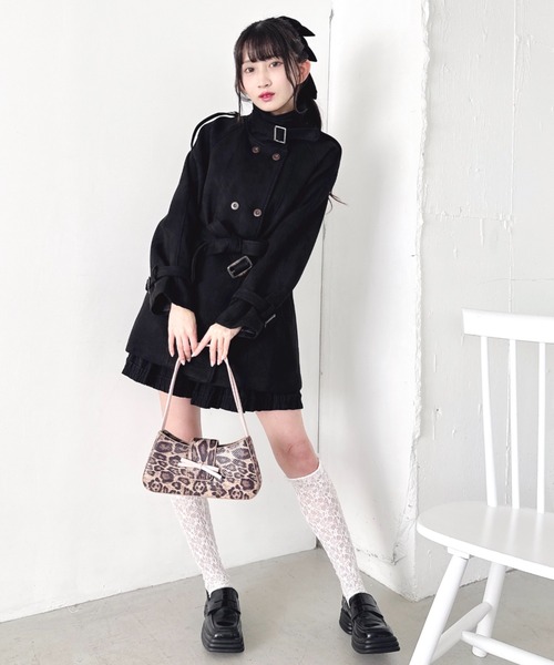 セール】ウエストベルトミドルコート（ステンカラーコート）｜Loueme