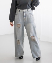 CLETTE（クレット）の「CLETTEオリジナルダメージデニムワイドパンツ（その他パンツ）」