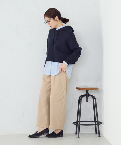 COMME CA ISM（コムサイズム）の「ショート丈　パーカー（パーカー・レディース・ネイビー/グレー・SMALL/MEDIUM/LARGE/X-LARGE）」の10枚目の写真