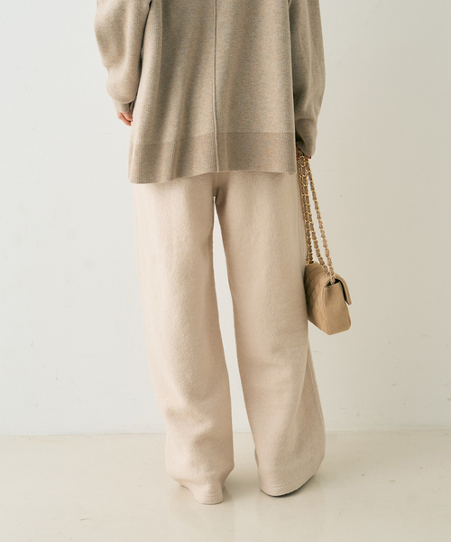 Rouge vif(ルージュヴィフ)の「ウール起毛ジャージーカーブパンツ(その他パンツ・レディース・ブラウン/アイボリー・36/38)」の7枚目の写真