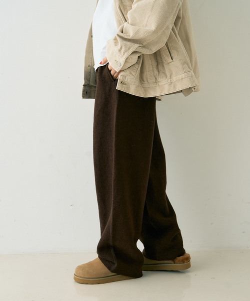 Rouge vif(ルージュヴィフ)の「ウール起毛ジャージーカーブパンツ(その他パンツ・レディース・ブラウン/アイボリー・36/38)」の11枚目の写真