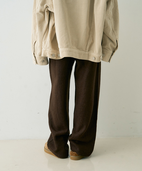 Rouge vif(ルージュヴィフ)の「ウール起毛ジャージーカーブパンツ(その他パンツ・レディース・ブラウン/アイボリー・36/38)」の12枚目の写真