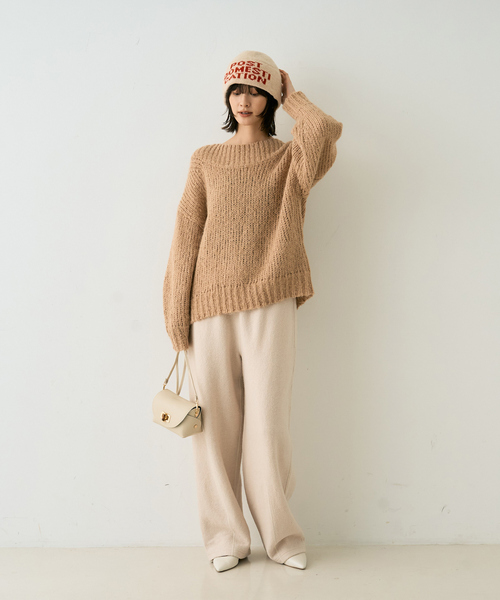 Rouge vif(ルージュヴィフ)の「ウール起毛ジャージーカーブパンツ(その他パンツ・レディース・ブラウン/アイボリー・36/38)」の13枚目の写真