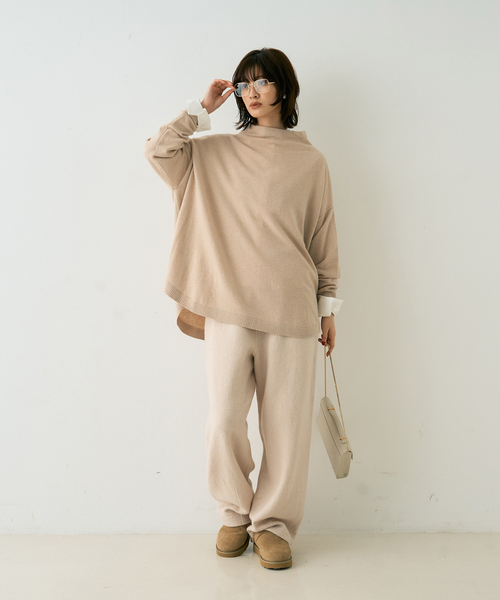 Rouge vif(ルージュヴィフ)の「ウール起毛ジャージーカーブパンツ(その他パンツ・レディース・ブラウン/アイボリー・36/38)」の15枚目の写真