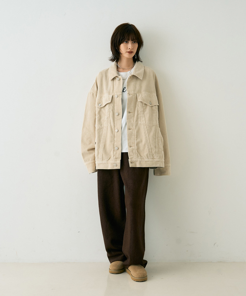 Rouge vif(ルージュヴィフ)の「ウール起毛ジャージーカーブパンツ(その他パンツ・レディース・ブラウン/アイボリー・36/38)」の18枚目の写真