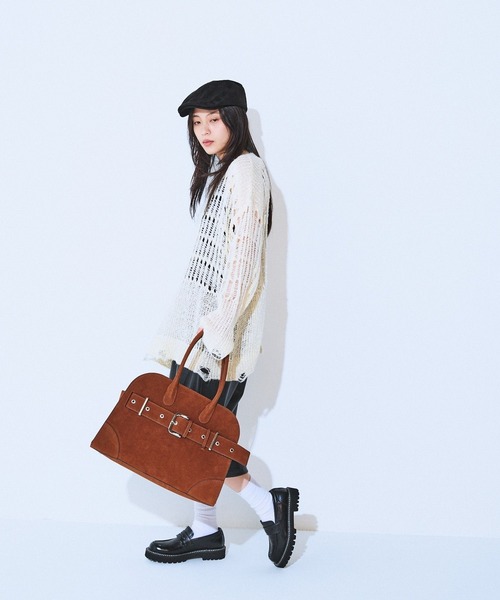 JEANASIS（ジーナシス）の「メタルミューズトートBAG/601799（ショルダーバッグ・レディース・ブラック/ブラウン・FREE）」の14枚目の写真