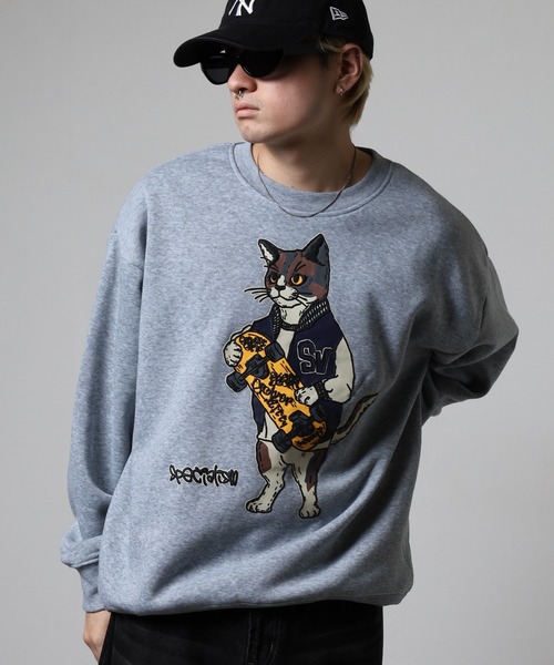 FUNALIVE(ファンアライブ)の「BF2 select アメカジスウェットクルーワイドシルエット裏起毛(スウェット・メンズ・ブラック/ホワイト系/杢グレー/スモーキーグリーン系/ホワイト系1/グリーン系1/ネイビー系1/ブラック系1/ホワイト/グレー系1/ブラウン/グリーン系2/ブラック系3/ブラック系その他/ホワイト系3/ブラック系4/ブラック系2/ネイビー系2/ホワイト系2/スモークピンク/ブラック系その他2/グレー系2/グレー系3/ブラック系5/ブラック系その他3/ホワイト系5/ダークグリーン系1/ブラック系その他4/ホワイト系6/ホワイト系4/ネイビー系3/ネイビー系4・LL/L/M)」の20枚目の写真