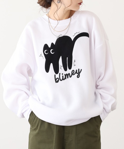 FUNALIVE(ファンアライブ)の「BF2 select アメカジスウェットクルーワイドシルエット裏起毛(スウェット・メンズ・ブラック/ホワイト系/杢グレー/スモーキーグリーン系/ホワイト系1/グリーン系1/ネイビー系1/ブラック系1/ホワイト/グレー系1/ブラウン/グリーン系2/ブラック系3/ブラック系その他/ホワイト系3/ブラック系4/ブラック系2/ネイビー系2/ホワイト系2/スモークピンク/ブラック系その他2/グレー系2/グレー系3/ブラック系5/ブラック系その他3/ホワイト系5/ダークグリーン系1/ブラック系その他4/ホワイト系6/ホワイト系4/ネイビー系3/ネイビー系4・LL/L/M)」の2枚目の写真