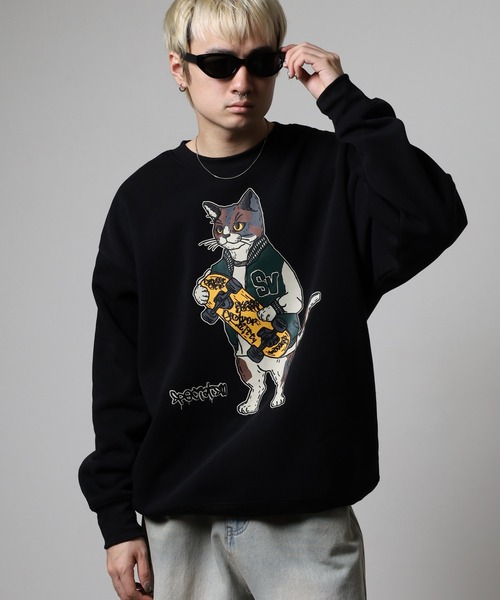 FUNALIVE(ファンアライブ)の「BF2 select アメカジスウェットクルーワイドシルエット裏起毛(スウェット・メンズ・ブラック/ホワイト系/杢グレー/スモーキーグリーン系/ホワイト系1/グリーン系1/ネイビー系1/ブラック系1/ホワイト/グレー系1/ブラウン/グリーン系2/ブラック系3/ブラック系その他/ホワイト系3/ブラック系4/ブラック系2/ネイビー系2/ホワイト系2/スモークピンク/ブラック系その他2/グレー系2/グレー系3/ブラック系5/ブラック系その他3/ホワイト系5/ダークグリーン系1/ブラック系その他4/ホワイト系6/ホワイト系4/ネイビー系3/ネイビー系4・LL/L/M)」の10枚目の写真