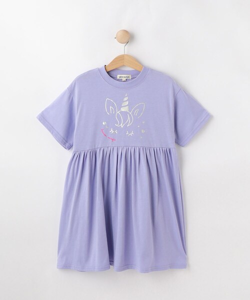 SHOO・LA・RUE(シューラルー)の「【100-150cm】アニマルプリントワンピース(ワンピース・キッズ・パープル/ブラック・10/11/12/13/14/15 )」の9枚目の写真