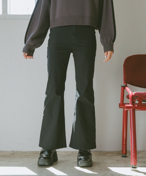 repipi armario（レピピ アルマリオ）の「【裏起毛】デニムフレアパンツ（デニムパンツ・キッズ・ブラック系その他/ブルー系/ブラック・LARGE/MEDIUM/SMALL）」の13枚目の写真