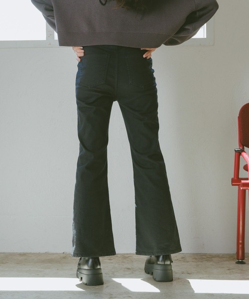 repipi armario（レピピ アルマリオ）の「【裏起毛】デニムフレアパンツ（デニムパンツ・キッズ・ブラック系その他/ブルー系/ブラック・LARGE/MEDIUM/SMALL）」の15枚目の写真