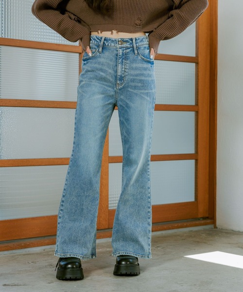 repipi armario（レピピ アルマリオ）の「【裏起毛】デニムフレアパンツ（デニムパンツ・キッズ・ブラック系その他/ブルー系/ブラック・LARGE/MEDIUM/SMALL）」の6枚目の写真