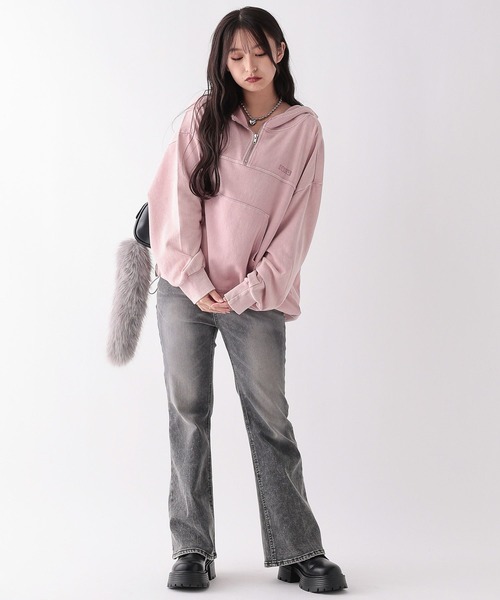 repipi armario（レピピ アルマリオ）の「【裏起毛】デニムフレアパンツ（デニムパンツ・キッズ・ブラック系その他/ブルー系/ブラック・LARGE/MEDIUM/SMALL）」の8枚目の写真