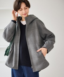 ROPE' PICNIC（ロペピクニック）の「【新色追加】ジャージーメルトンシリーズ ジップアップフーデッドコート/無地・チェック/リンクコーデ（その他アウター）」
