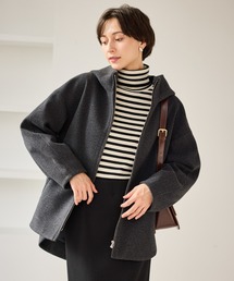 ROPE' PICNIC | 【新色追加】ジャージーメルトンシリーズ ジップアップフーデッドコート/無地・チェック/リンクコーデ(その他アウター)