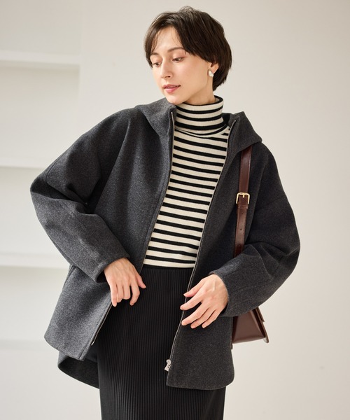 AUBETT オーベット 20AW メルトンジャージーコート 642 andPheb. 2022-23 COAT. 【#13 AUBETT YAK MELTON OVER COAT