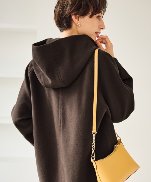 ROPE' PICNIC（ロペピクニック）の「【新色追加】ジャージーメルトンシリーズ ジップアップフーデッドコート/無地・チェック/リンクコーデ（その他アウター・レディース・ブラック系その他/ダークブラウン/ベージュ/ブラウン/チャコールグレー/ブラック/ライトグレー・FREE）」の17枚目の写真