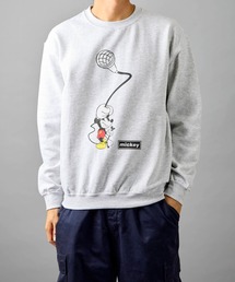 Disney（ディズニー）の「【 GOODWEAR / グッドウェア 】Disney Collection Mickey Box Logo Print Sweat / ディズニーコレクションミッキーボックスロゴプリントスウェット（スウェット）」