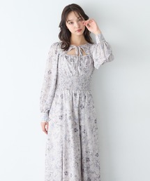 INGNI（イング）の「デコルテオープン花柄ワンピース（ワンピース）」