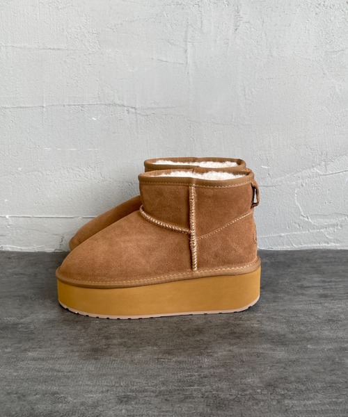 エミュー 厚底ショートブーツ 23㎝ EMU Australia/エミュ オーストラリア] 厚底 ショート ムートンブーツ