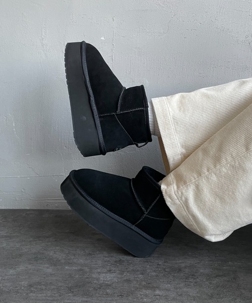 エミュー 厚底ショートブーツ 23㎝ EMU Australia/エミュ オーストラリア] 厚底 ショート ムートンブーツ