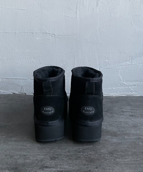 エミュー 厚底ショートブーツ 23㎝ w13159_0.jpg