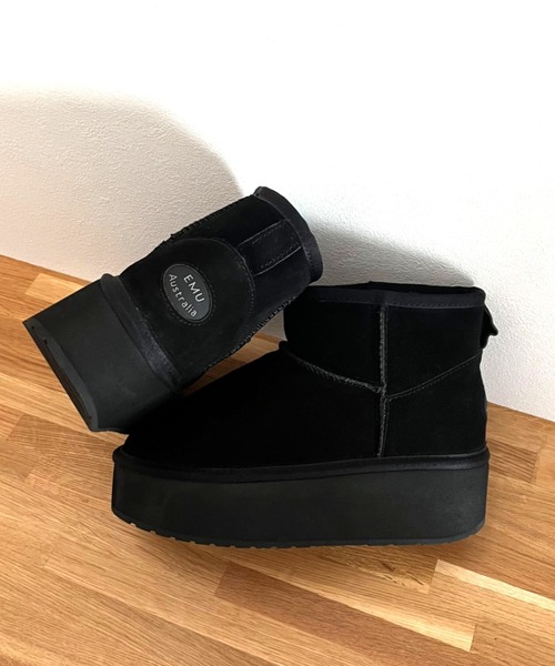 厚底短筒羊毛靴