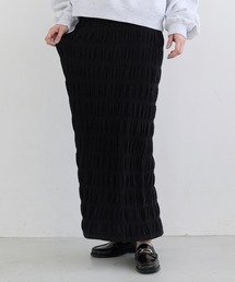 シャーリングニットスカート