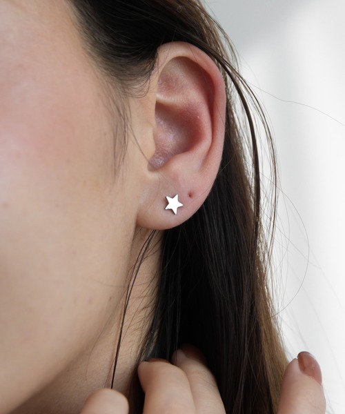 abaskdesign（アバスクデザイン）の「金属アレルギー対応　シンプルスターピアス（ピアス（両耳用）・レディース・ゴールド/シルバー・FREE）」の12枚目の写真