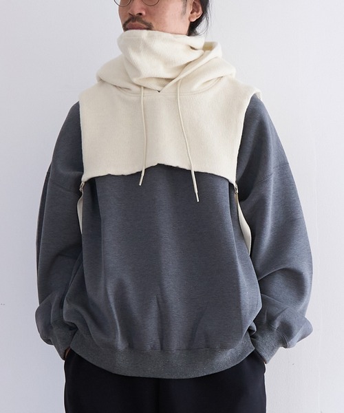 G.V.G.V.(ジーヴィージーヴィー)の「G.V.G.V. BALACLAVA(ニットキャップ/ビーニー・レディース・ナチュラル/ダークグレー・FREE)」の2枚目の写真