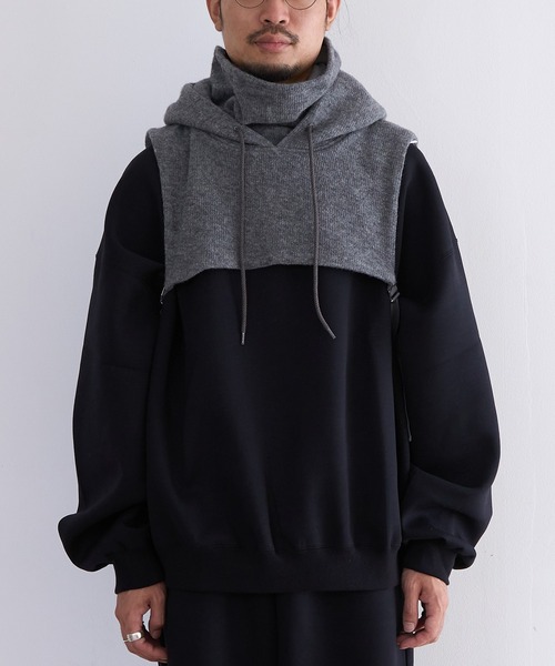 G.V.G.V.(ジーヴィージーヴィー)の「G.V.G.V. BALACLAVA(ニットキャップ/ビーニー・レディース・ナチュラル/ダークグレー・FREE)」の4枚目の写真