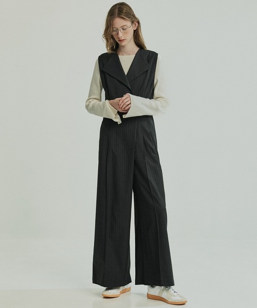 PUBLIC TOKYO（パブリックトウキョウ）の「コットンカシミヤスリットスリーブニット（ニット/セーター・レディース・ダークグレー/ホワイト/ブルー・FREE）」の16枚目の写真